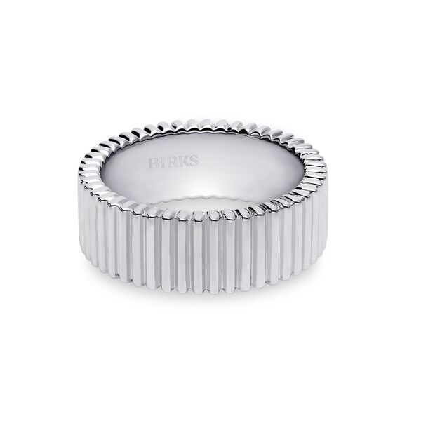 Silver Pleated Ring, 8MM
